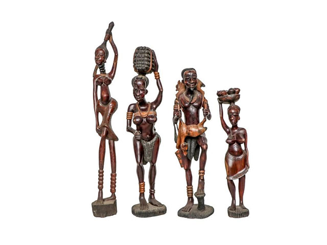 Ebony wood African figures