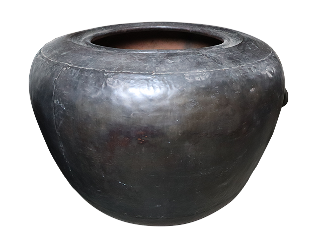 Antique Black Brass Pot